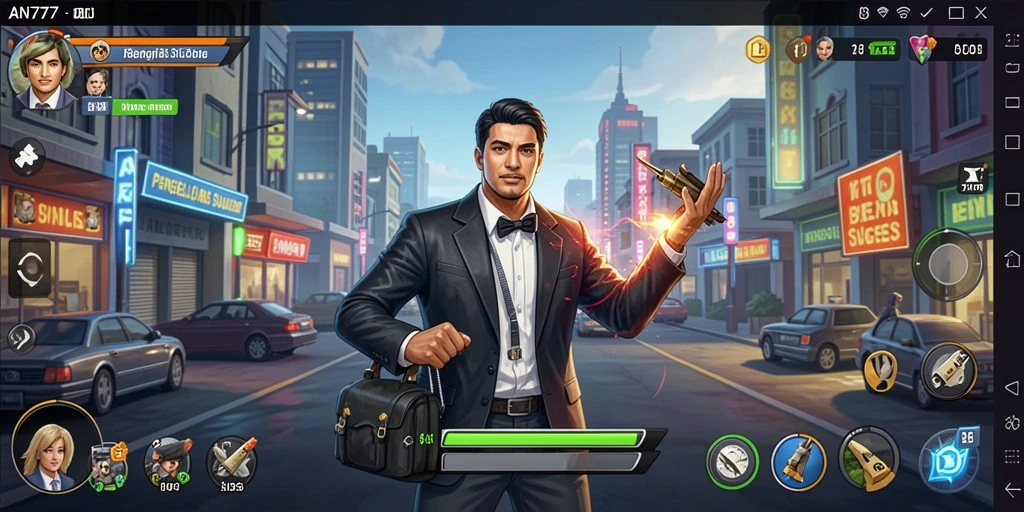 Screenshot AN777 menampilkan momen seru dalam permainan Tycoon.
