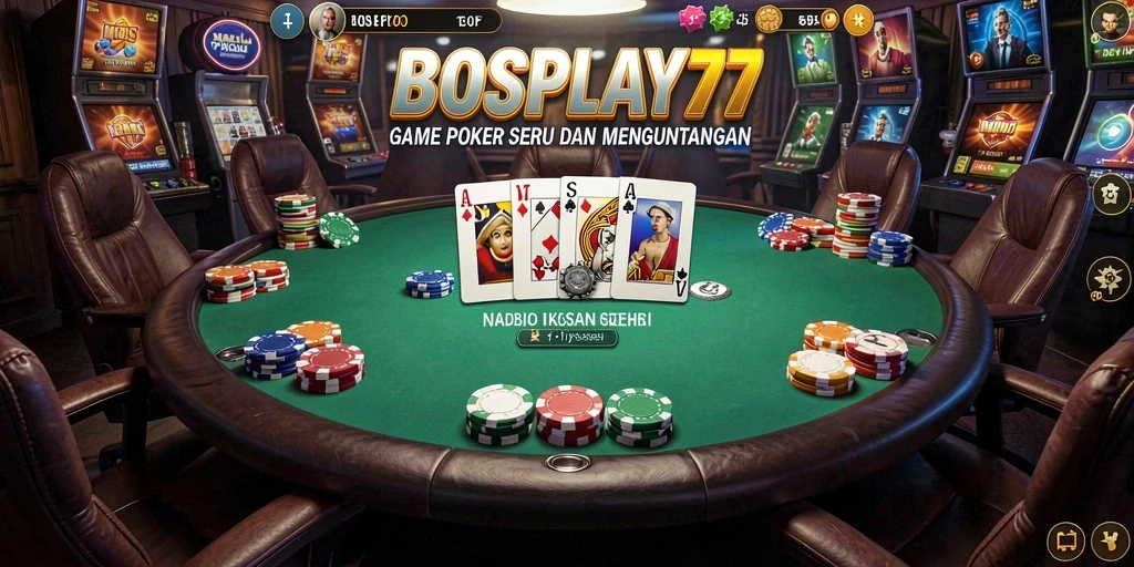 Screenshot gameplay Poker yang mendebarkan di BOSPLAY77.