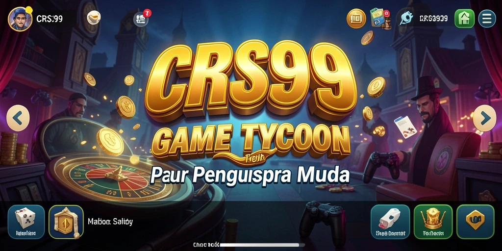 Screenshot CRS99 menunjukkan pengguna mengelola perusahaan dalam permainan Tycoon.