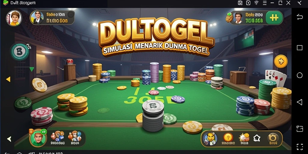 Screenshot DULTOGEL menampilkan gameplay simulation togel yang seru.