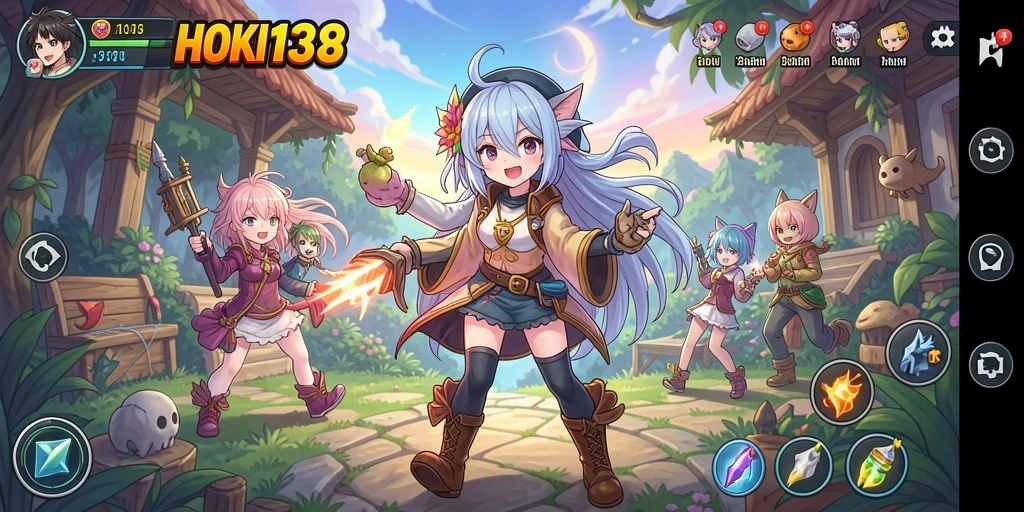 Tampilan gameplay HOKI138 dengan karakter Anime menarik.