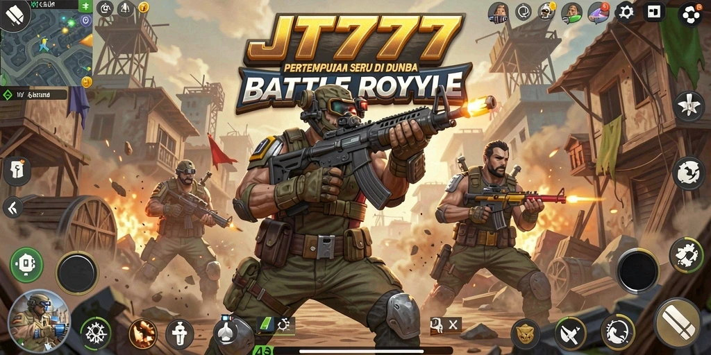 Tangkapan layar gameplay JT777 dengan aksi pertempuran seru.