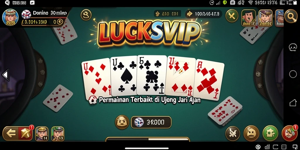 Screenshot gameplay Domino LUCKSVIP yang menarik dan seru.