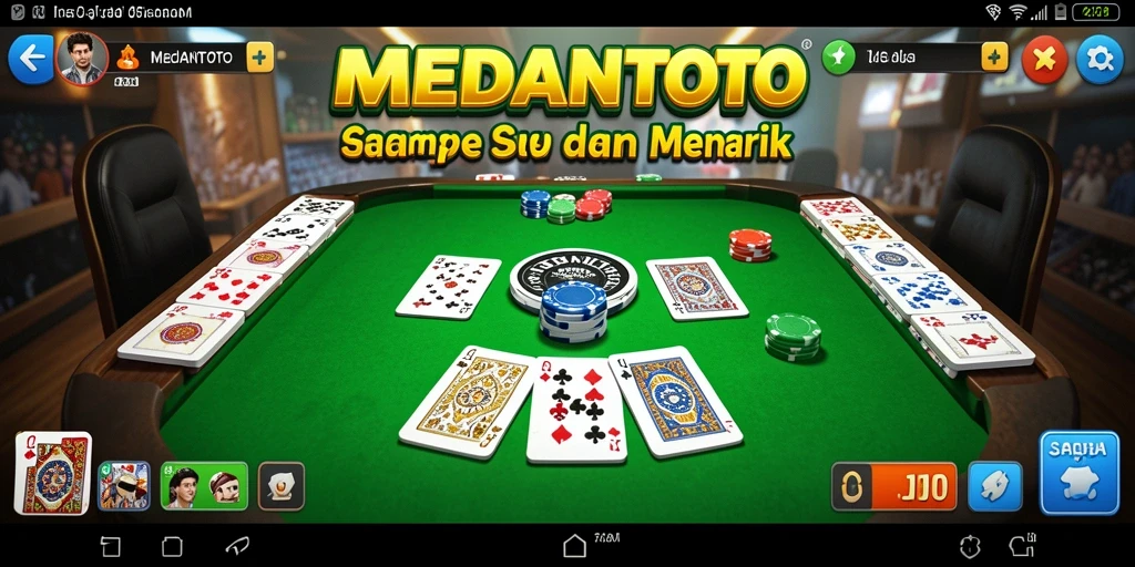 Tampilan utama gameplay Gaple di MEDANTOTO yang seru.