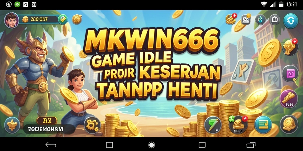 Tangkapan layar gameplay MKWIN666 yang menggambarkan kesenangan dalam bermain Idle.