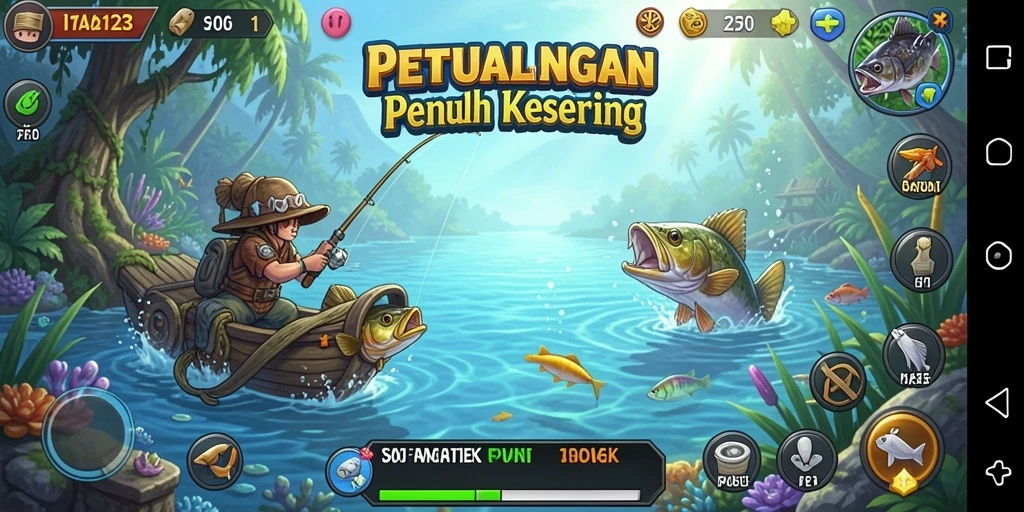 Tampilan gameplay PRAGMATIC123 dengan aksi memancing yang mendebarkan.