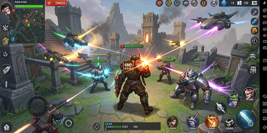 Gameplay SM605 dengan aksi strategi menegangkan.