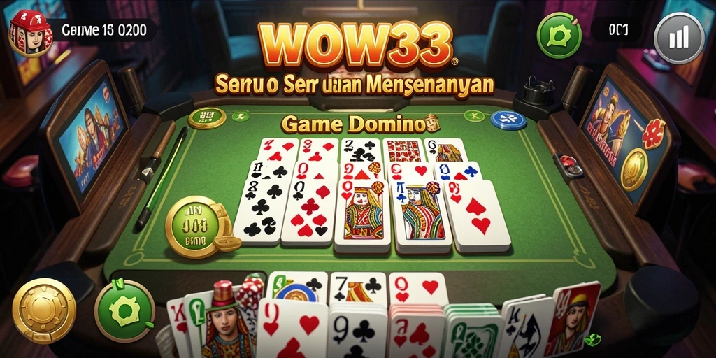 Screenshot gameplay WOW33 menampilkan keseruan permainan Domino.