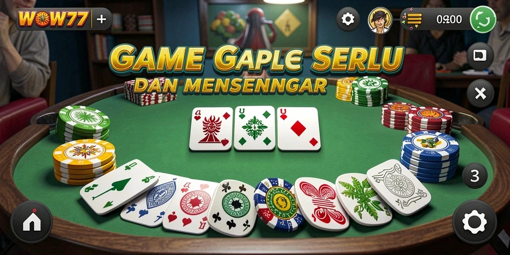 Tampilan gameplay Gaple yang menarik dan interaktif.