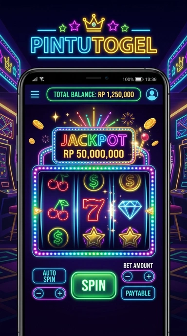 Tampilan utama aplikasi pintutogel dengan berbagai pilihan aplikasi.